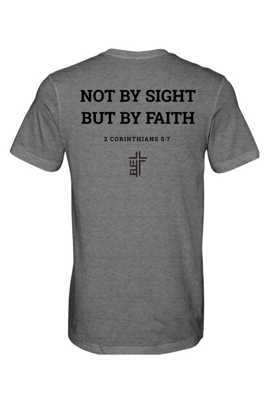 Not By Sight, But By Faith - CVC Heathered Jersey Tee