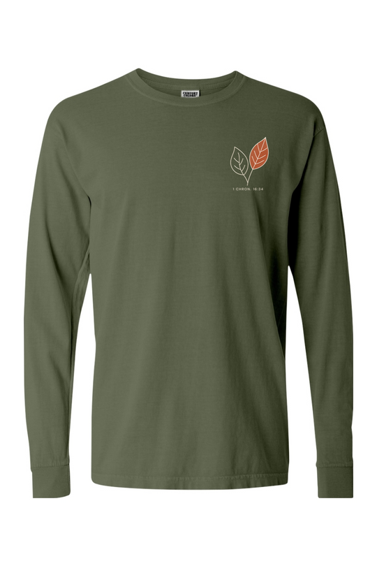 Grateful in Every Season - Simple Leaf - LS T-shirt