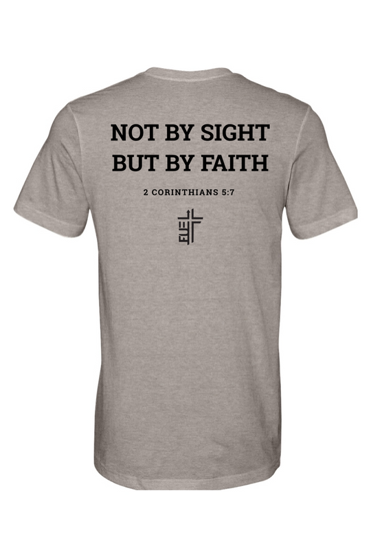 Not By Sight, But By Faith - CVC Heathered Jersey Tee