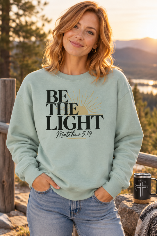 Be The Light Drop Shoulder Crewneck Sweatshirt