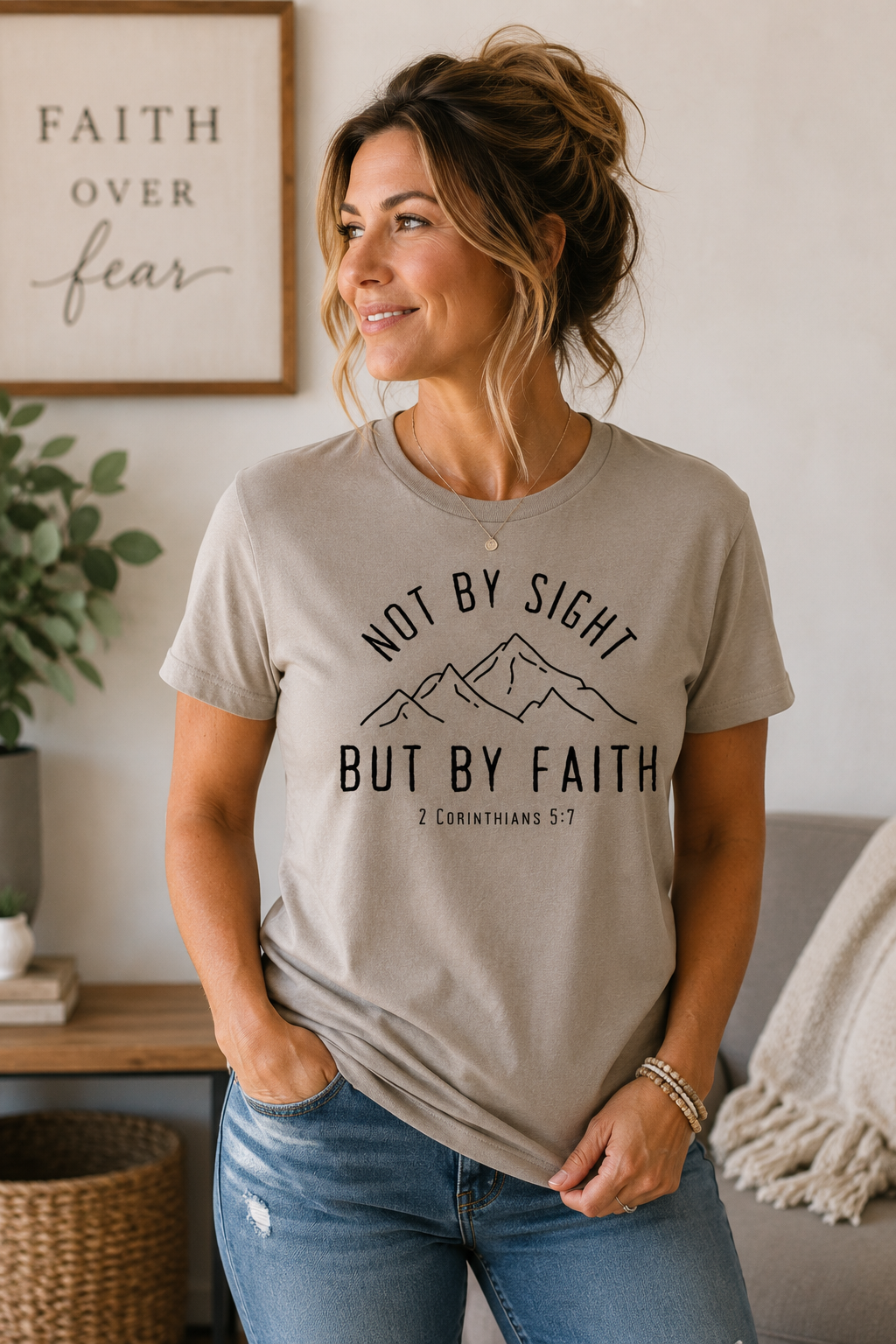 Not By Sight, But By Faith Mountains - T-Shirt