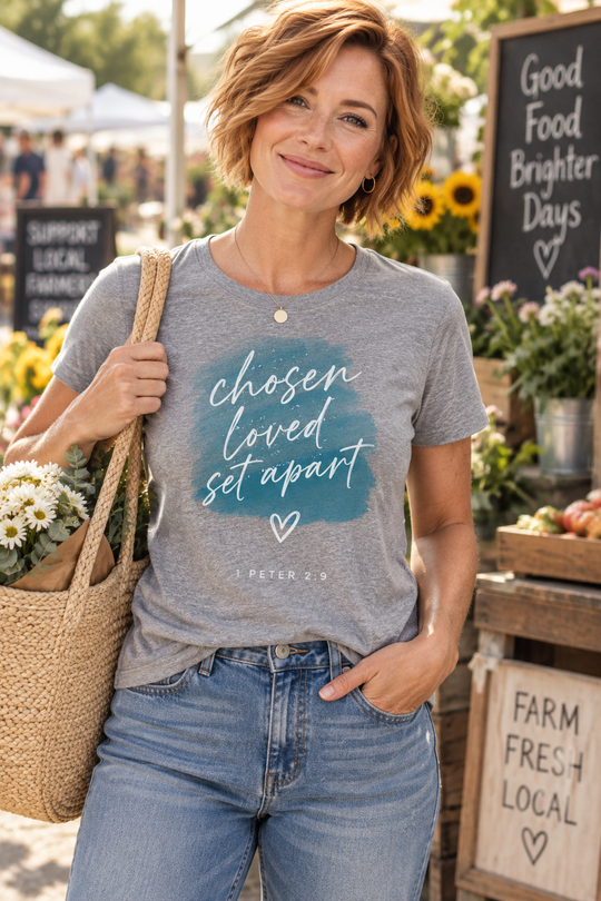Chosen Loved Set Apart - blue - T-shirt