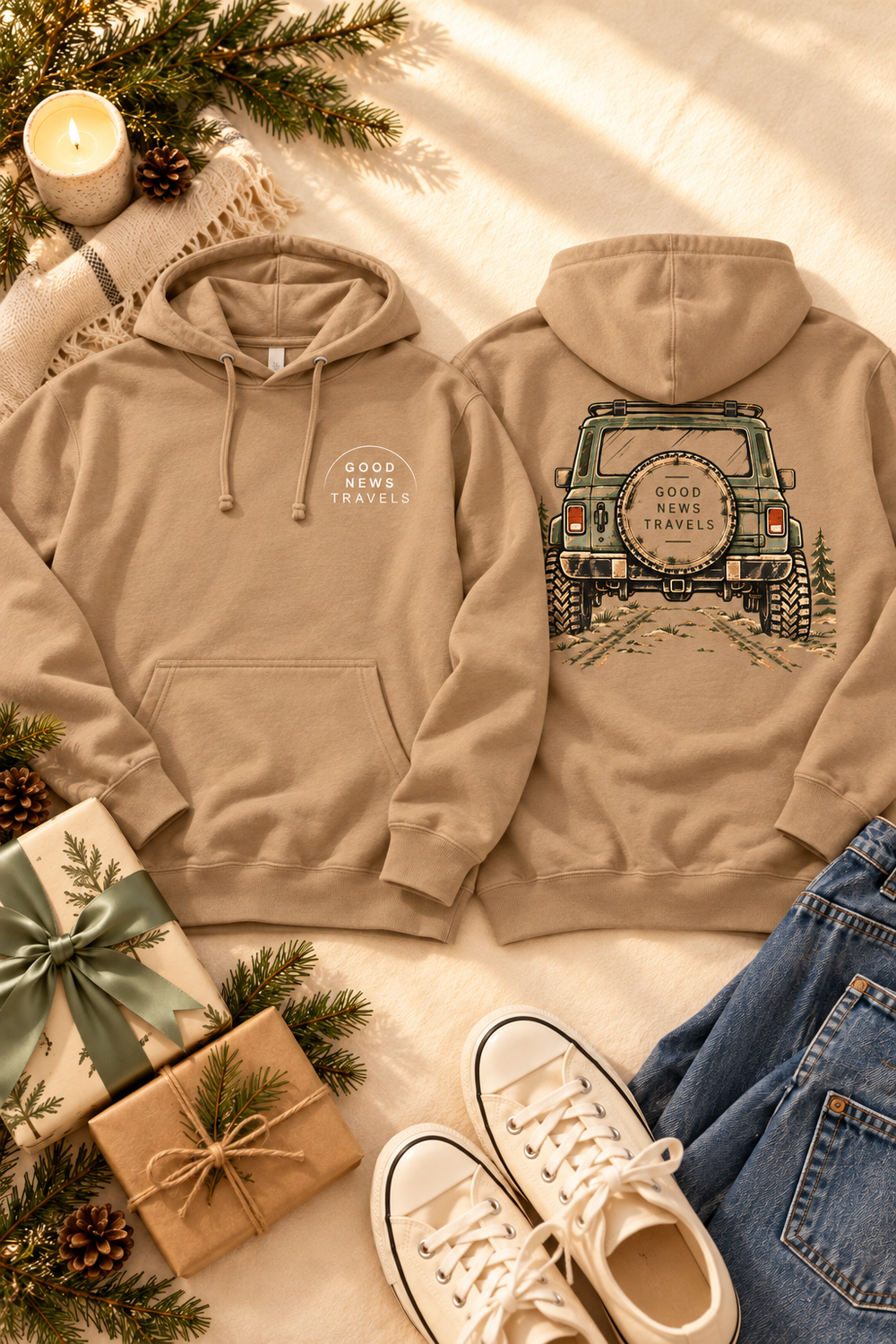 Good News Travels Independent Trading Co. Midweight Hooded Sweatshirt