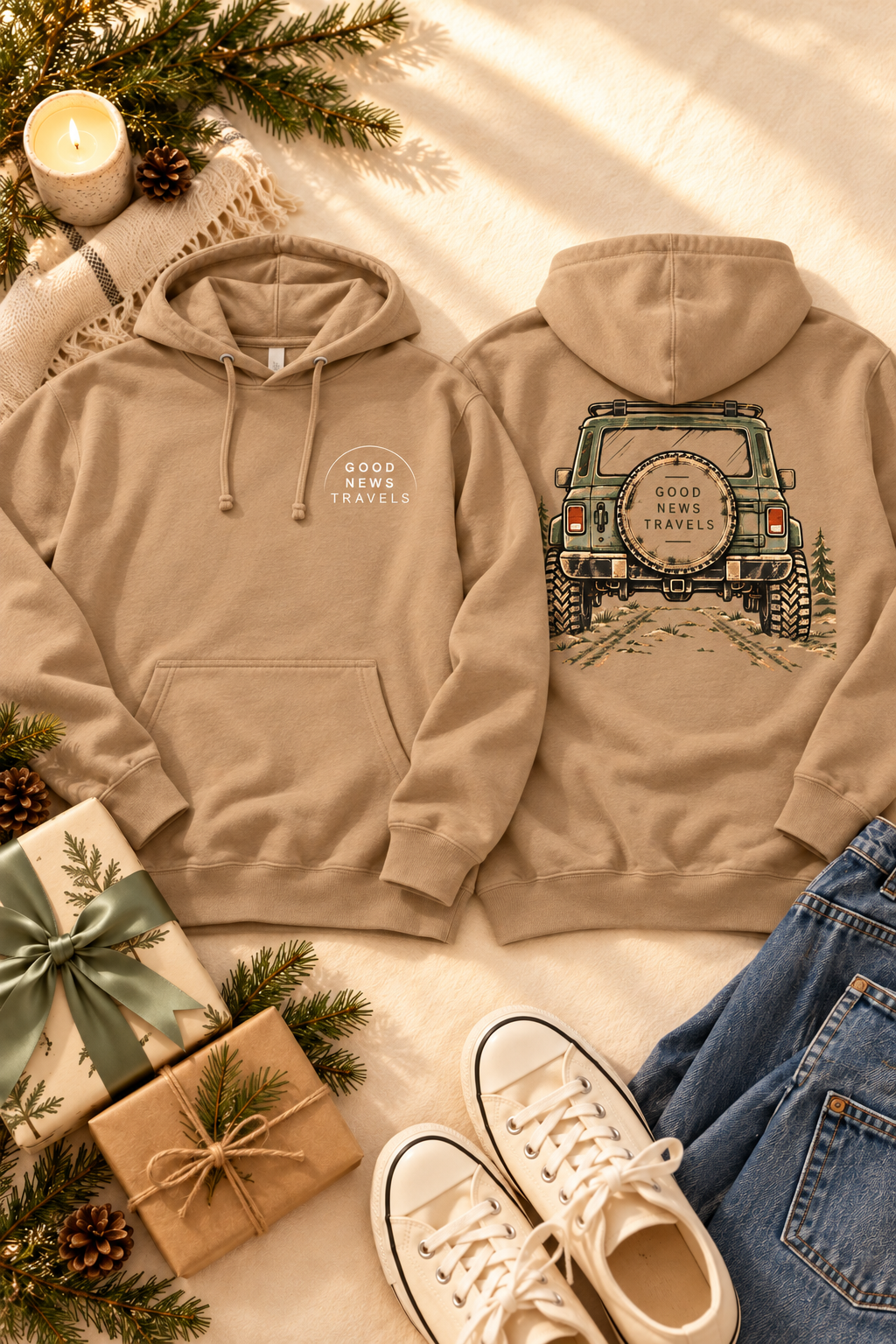Good News Travels Independent Trading Co. Midweight Hooded Sweatshirt
